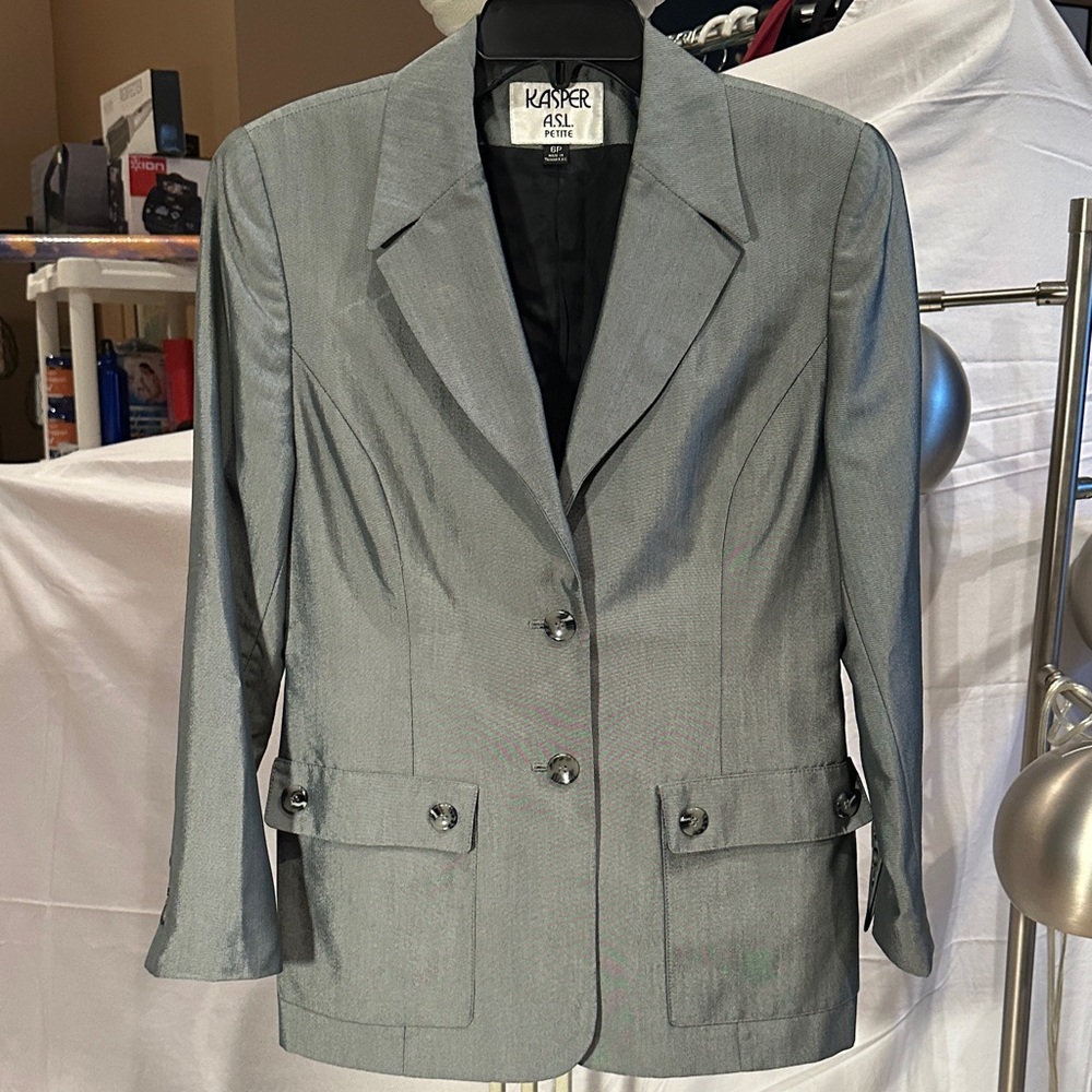 Kasper Women's Silver Blazer, 6P